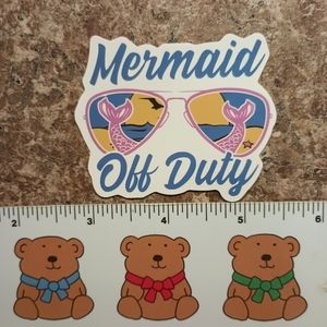 10/$10 Ocean Beach Coastal Vacation Mermaid Phone Bottle Laptop Decal Sticker
